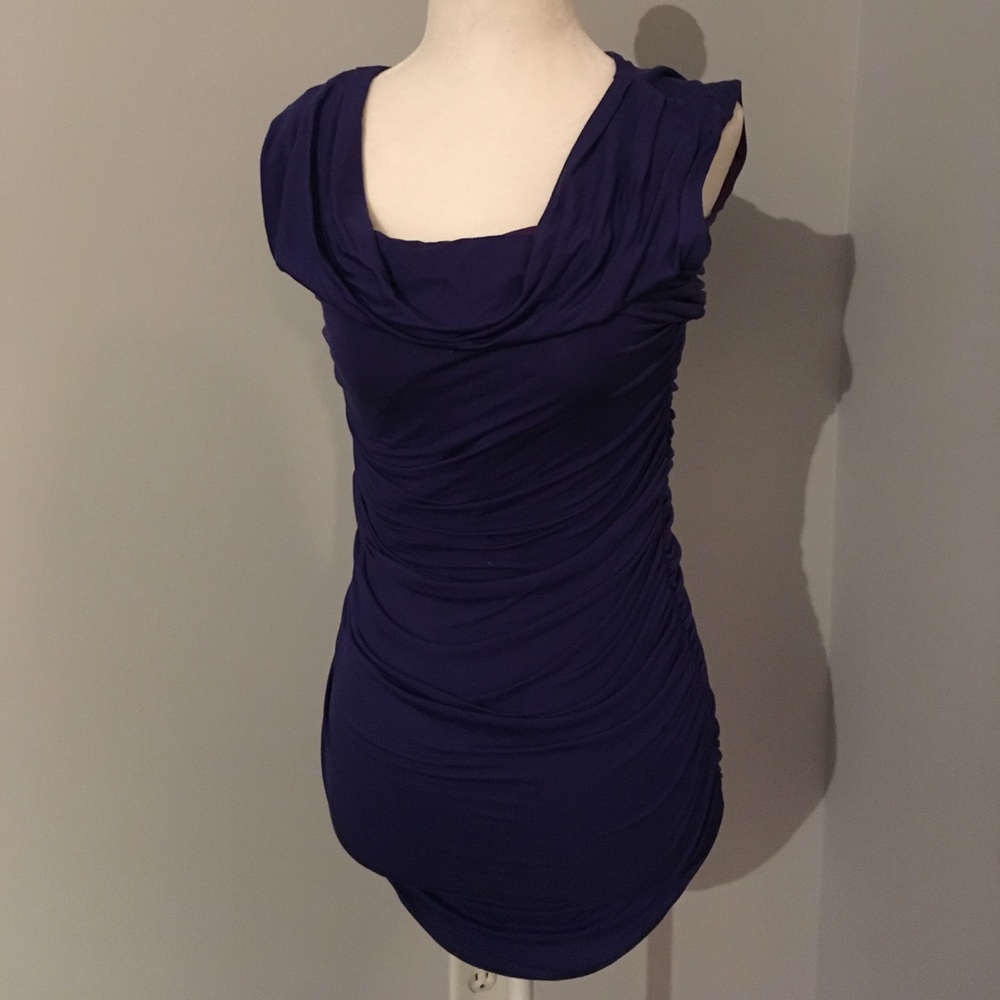 INC purple ruched dress